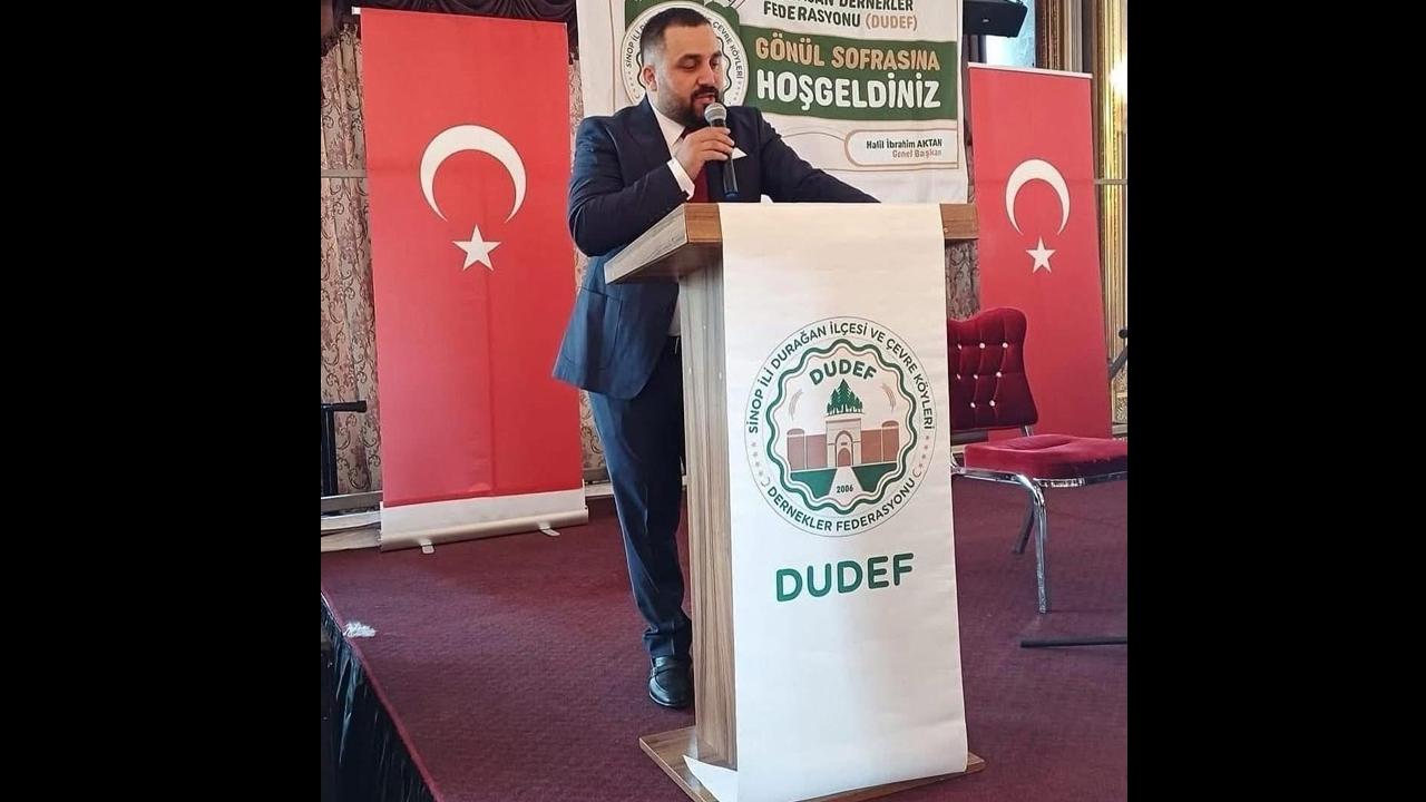 DUDEF GENEL BAŞKANI HALİL İBRAHİM AKTAN'DAN KUTLAMA
