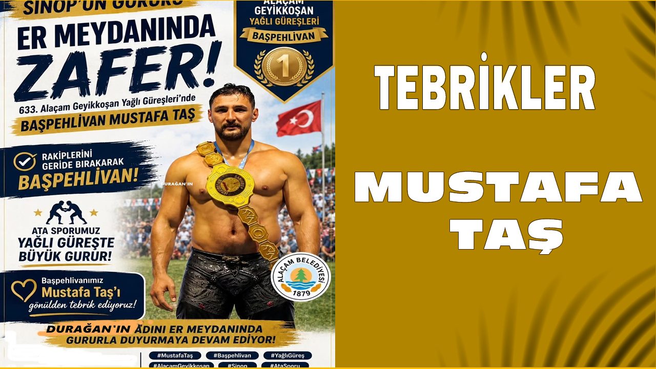 Alaçam Geyikkoşan Şenlikleri'nde Durağanlı Hemşehrimiz Mustafa Taş Başpehlivan Oldu